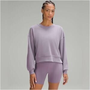 Lululemon Sweatshirt Women 8 Purple Ash Softstreme Perfectly Oversized Crop Crew
